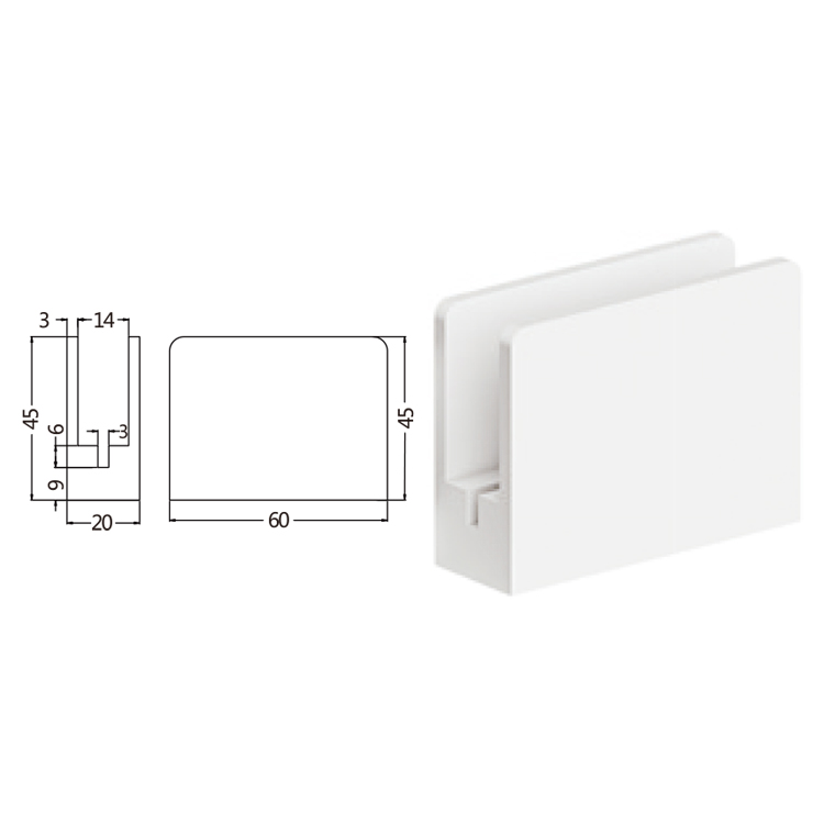 Aluminium Clamp Partition Clip Screen Clamp ( PJ-36)