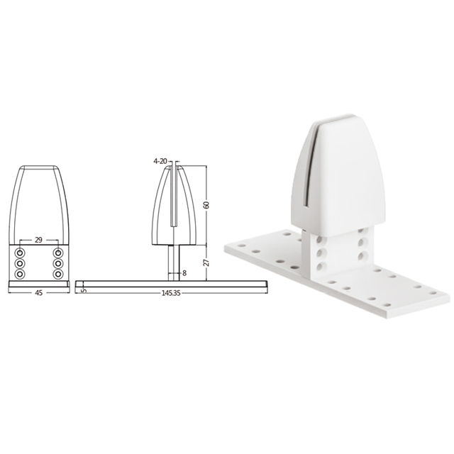 Office Screen Table Glass Partition Clamp( PJ-29)