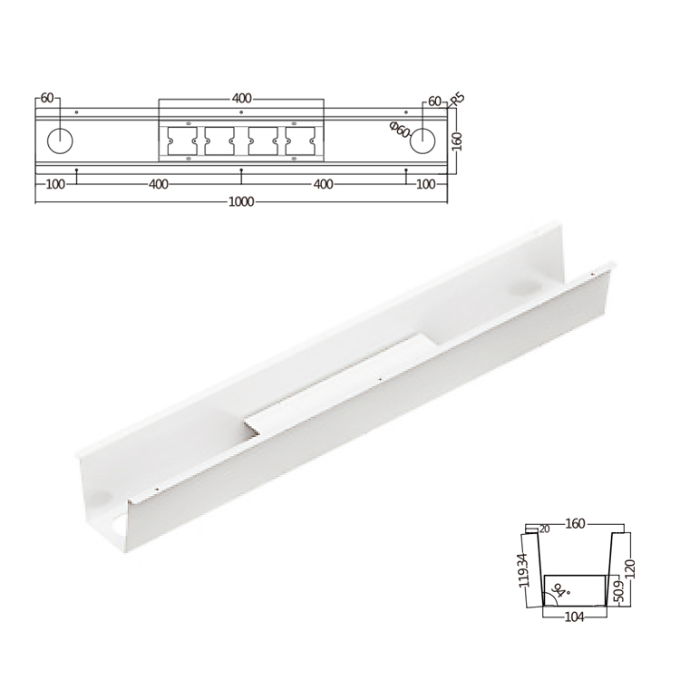 Office Table Cable Tray Cable Management Tray under Desk( HC-302A)