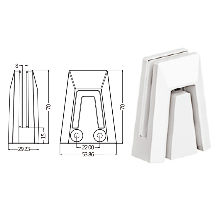 Aluminium Clamp Table Screen Clamp Partition Clip(G-58A)