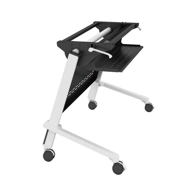 Modern foldable training table with casters for school