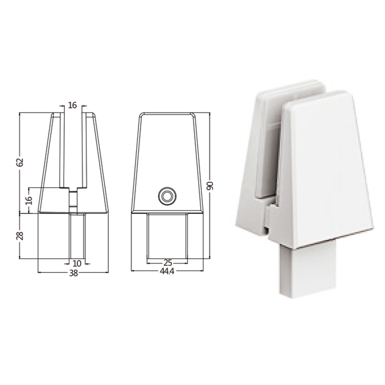 Custom Aluminium Clamp Desk Clamp Adjustable Clip (PJ-34)