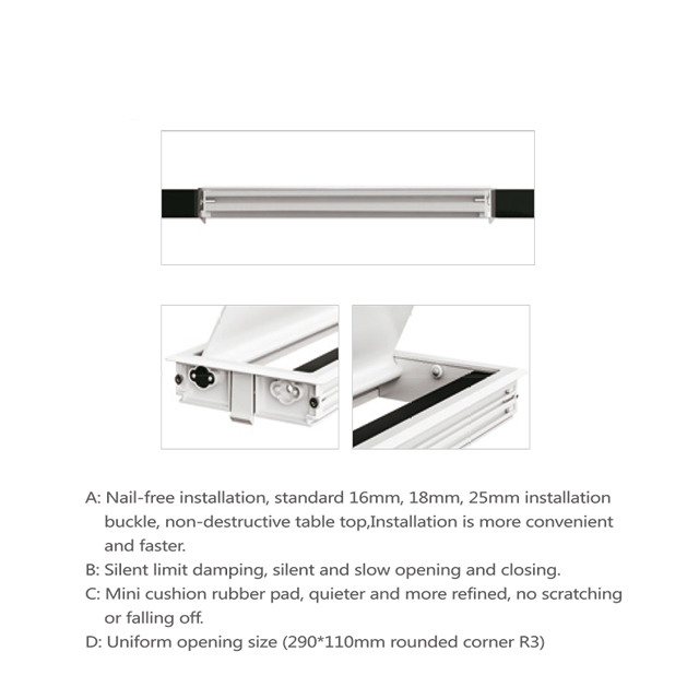 Desk Cable Tray Pvc under Desk Cable Tray Management( HC-301B)