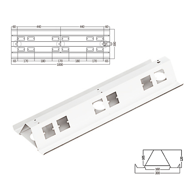 Desk Cable Tray Pvc under Desk Cable Tray Management( HC-301B)