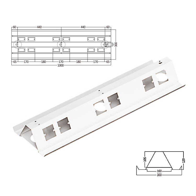 Desk Cable Tray Pvc under Desk Cable Tray Management( HC-301B)