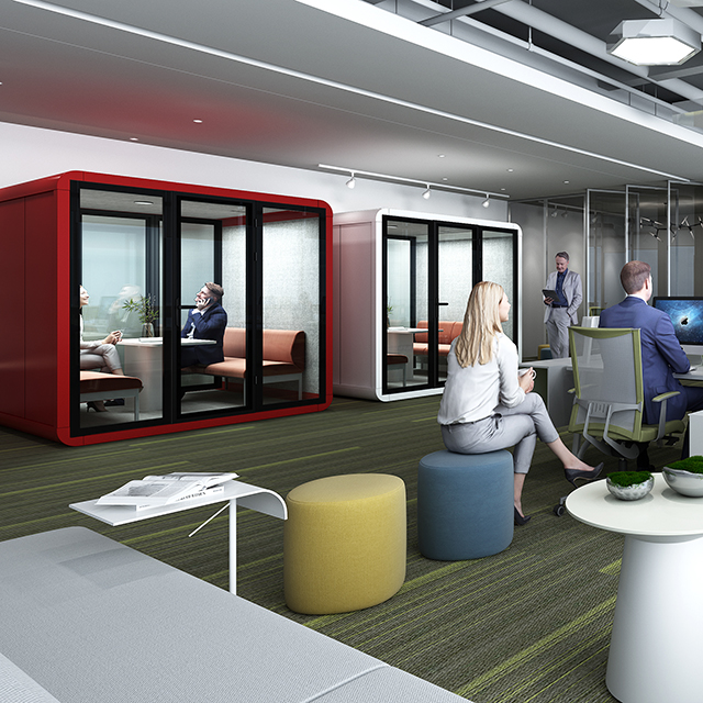 soundproof interior work Office Pod