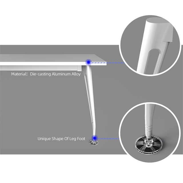 Aluminum Alloy Die-cast Office Desk Frame Metal Furniture Table Legs (LF85)