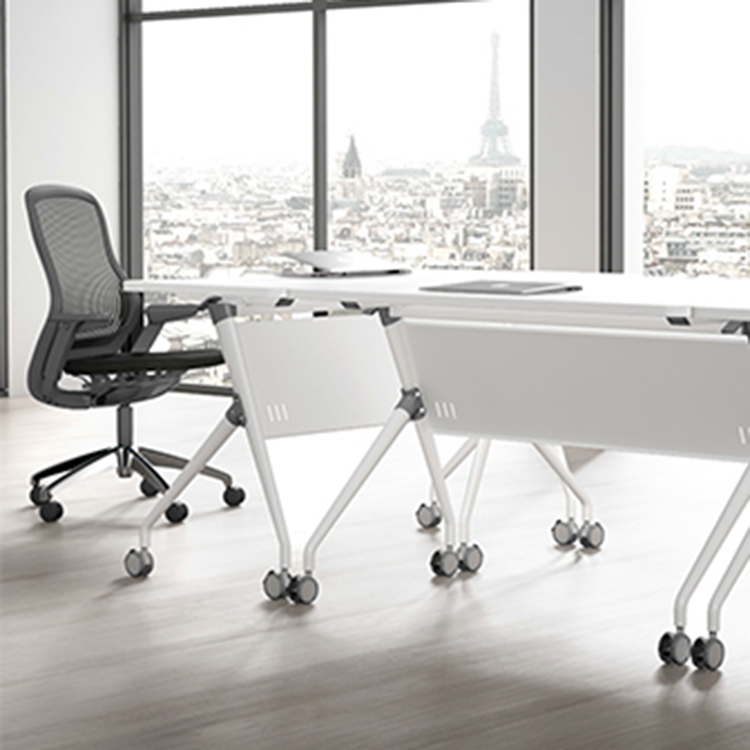 Commerical Furniture Folding Table With Wheels For Meeting Room (TINGBY)